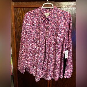 Style & Company XL NWT, never worn beautiful flower shirt